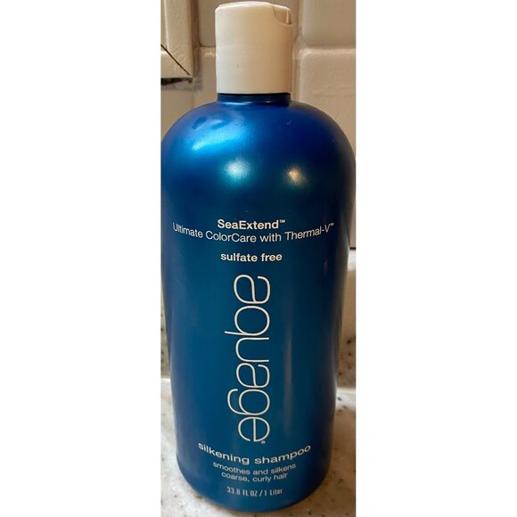 AQUAGE Silkening Shampoo Sulfate Free For Coarse Curly Hair Size 33.8 oz * - Picture 1 of 2